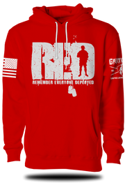 Standing Soldier RED Hoodie | Grit Gear Apparel ®