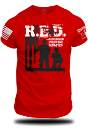 RED Two Soldiers Chopper T-shirt | Grit Gear Apparel ®