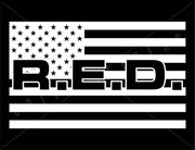 American Flag - R.E.D. Vinyl Decal | Grit Style Gear