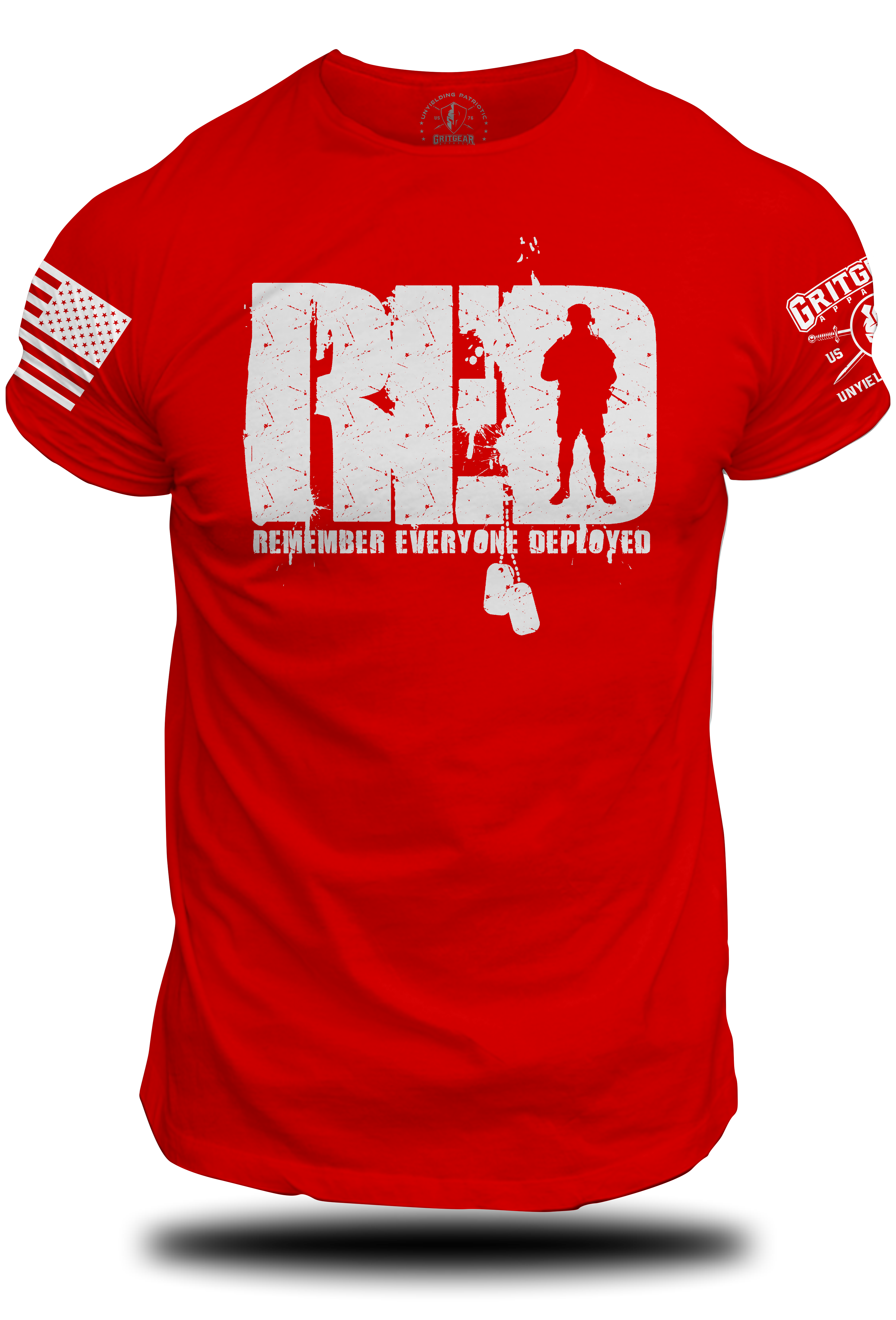 RED Standing Soldier Tee | Grit Gear Apparel