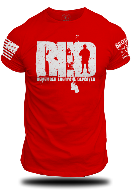 RED Standing Soldier Tee | Grit Gear Apparel