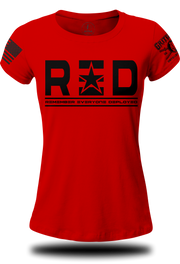 RED - Star Ladies Tee | Grit Gear Apparel