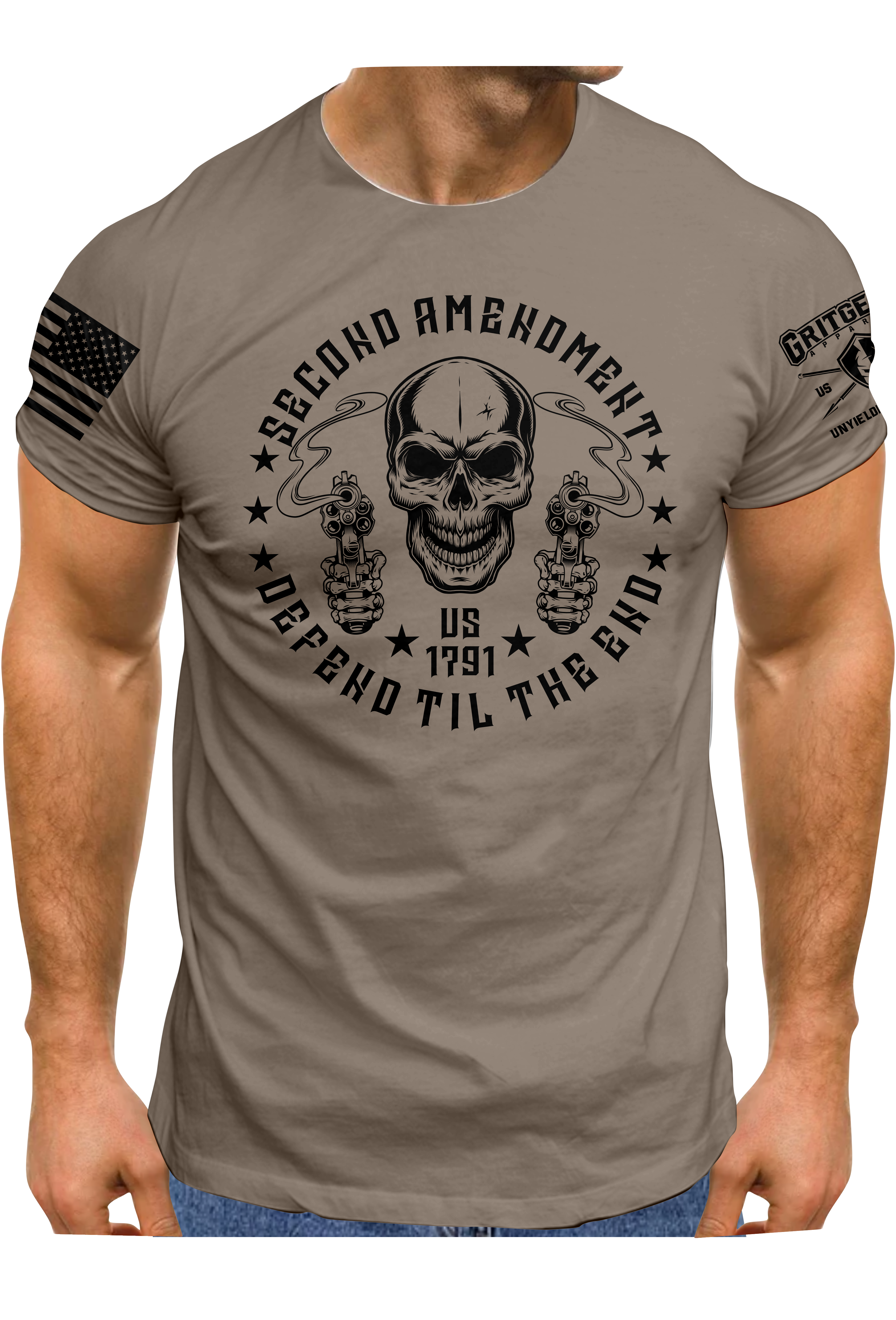 Second Amendment Defend til End Tee | Grit Gear Apparel