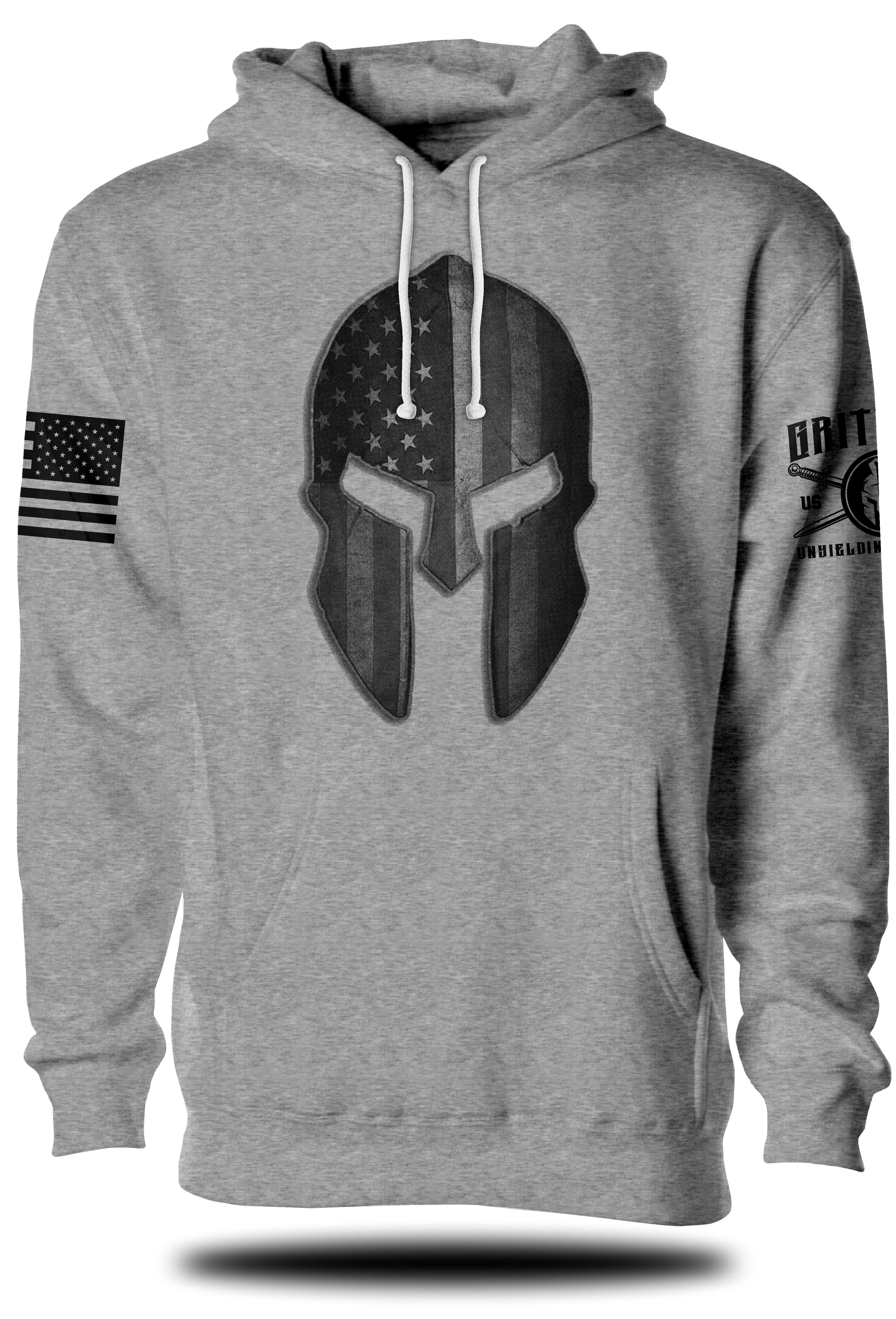 Spartan Helmet Stars and Stripes Hoodie | Grit Gear Apparel®