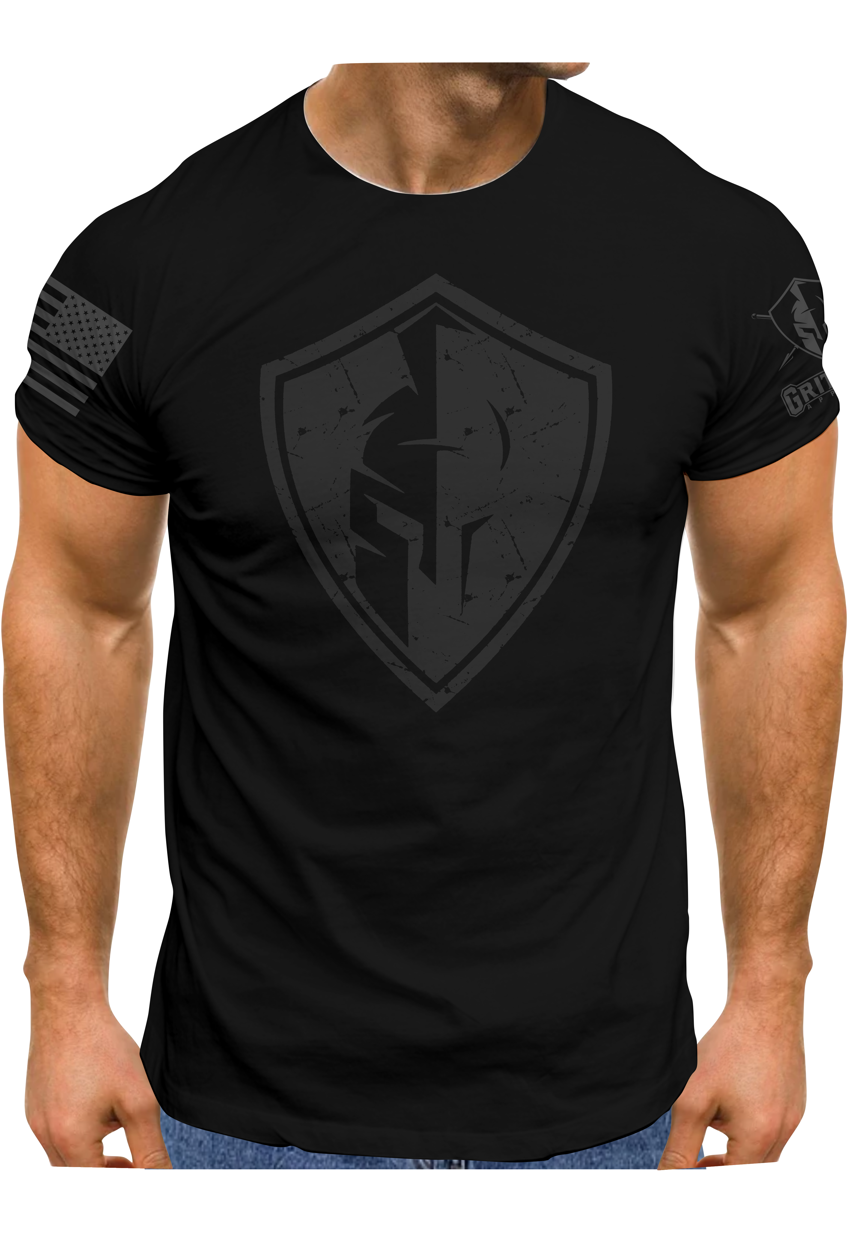 Spartan Shield Logo Tee Grit Gear Apparel GRITGEAR Apparel