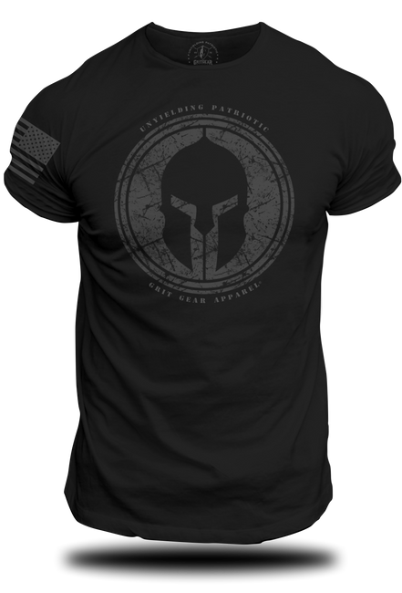 Stealth Spartan Helmet Logo Tee