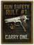 Gun Safety Tin Sign | Grit Style Gear