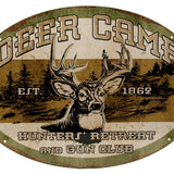 Deer Camp Oval Tin Sign | Grit Style Gear