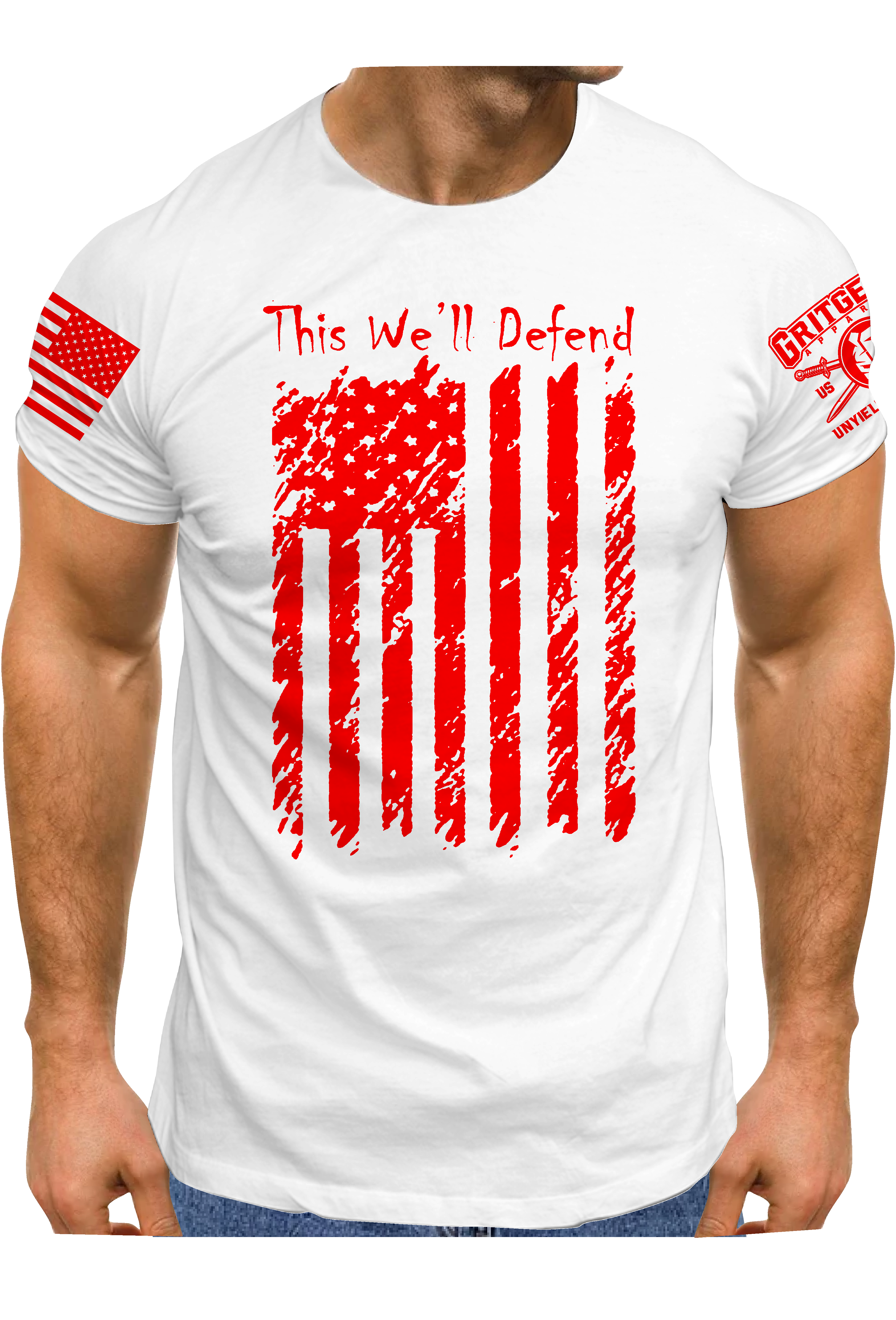 This We'll Defend Flag- Tee | Grit Gear Apparel