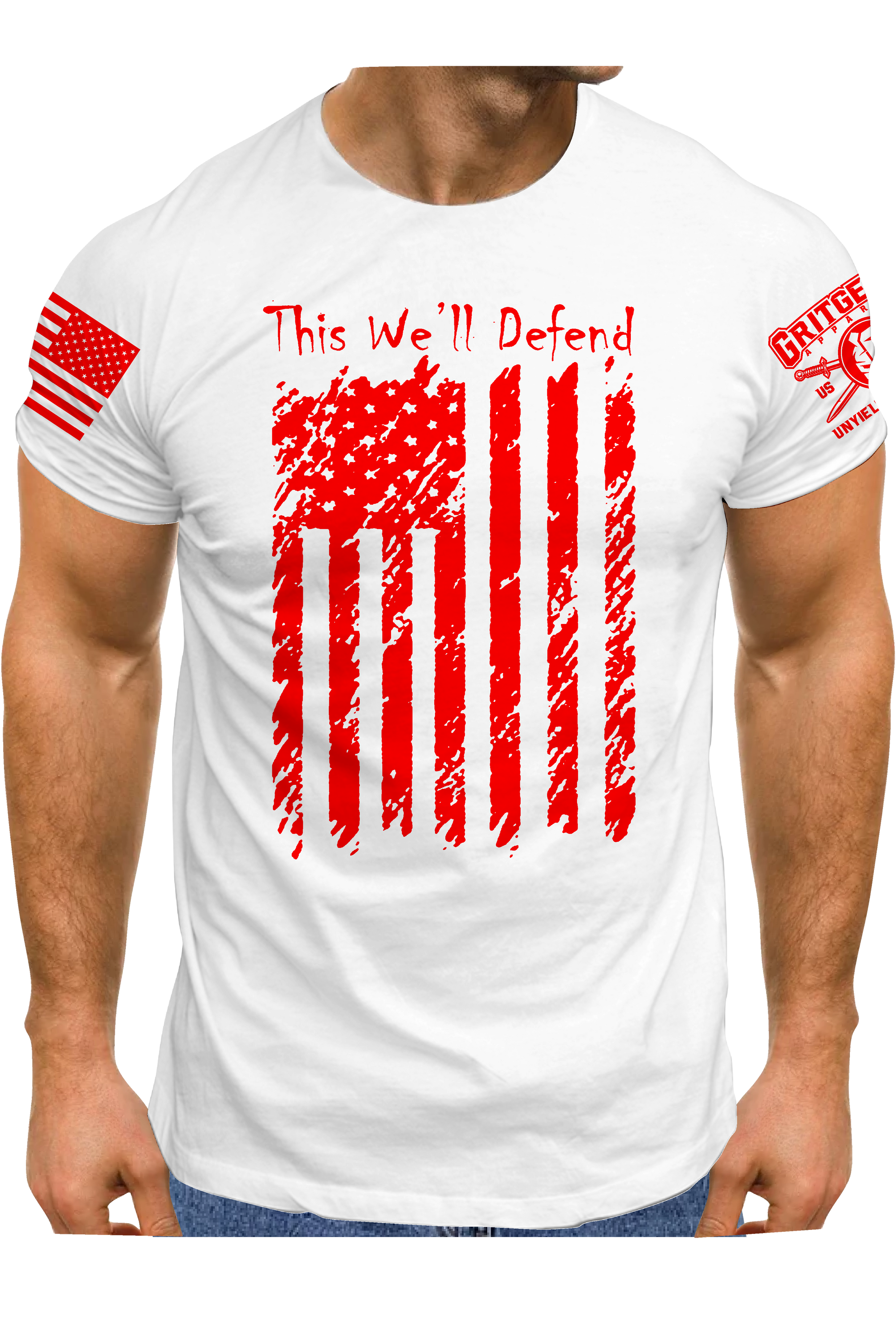This We'll Defend Flag- Tee | Grit Gear Apparel