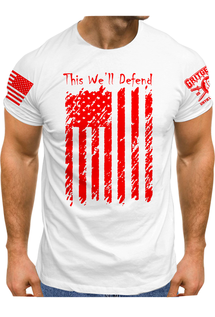 This We'll Defend Flag- Tee | Grit Gear Apparel