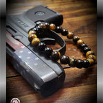 Tiger Eye Glass Beaded Bracelet | GRITGEAR Apparel