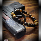 Tiger Eye Glass Beaded Bracelet | GRITGEAR Apparel