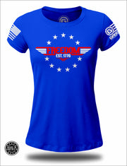 Ryan Weaver - Top Gun Freedom EST 1776 LADIES Slim Fit T-shirt | Grit Gear Apparel