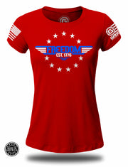 Ryan Weaver - Top Gun Freedom EST 1776 LADIES Slim Fit T-shirt | Grit Gear Apparel