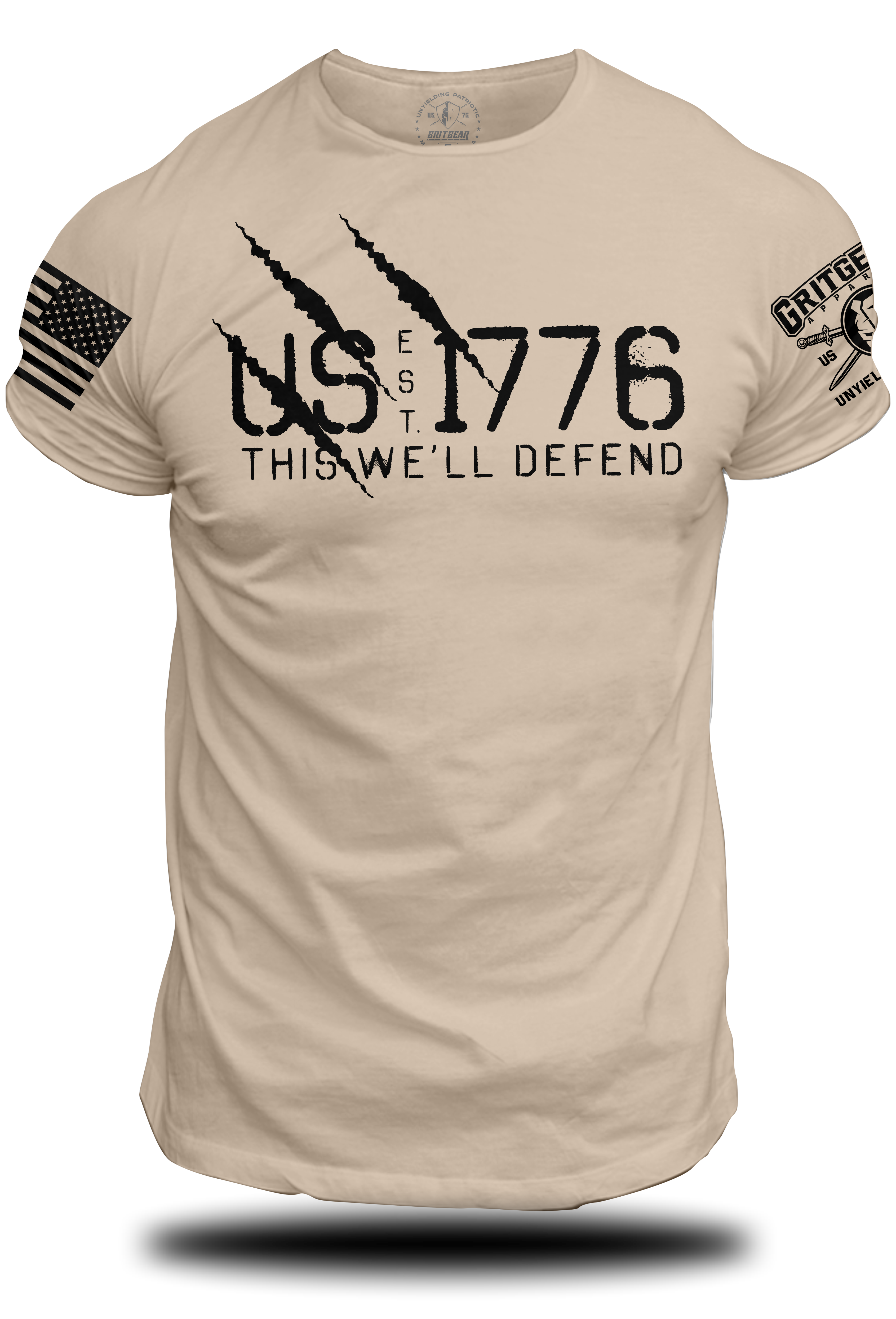 US EST 1776 Defend T-Shirt | Grit Gear Apparel