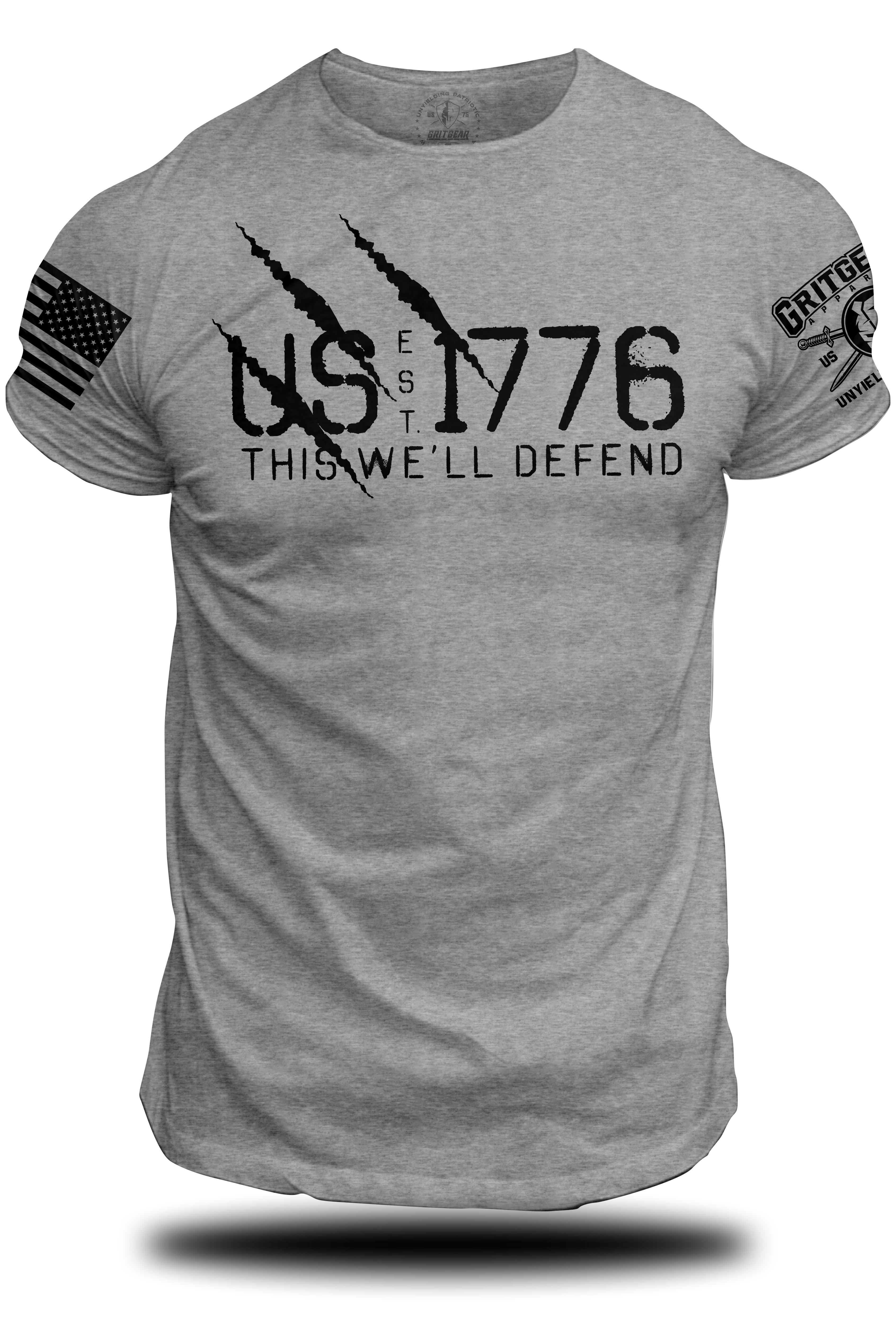 US EST 1776 Defend T-Shirt | Grit Gear Apparel