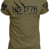 US EST 1776 Defend T-Shirt | Grit Gear Apparel