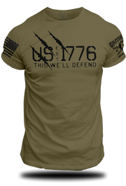 US EST 1776 Defend T-Shirt | Grit Gear Apparel