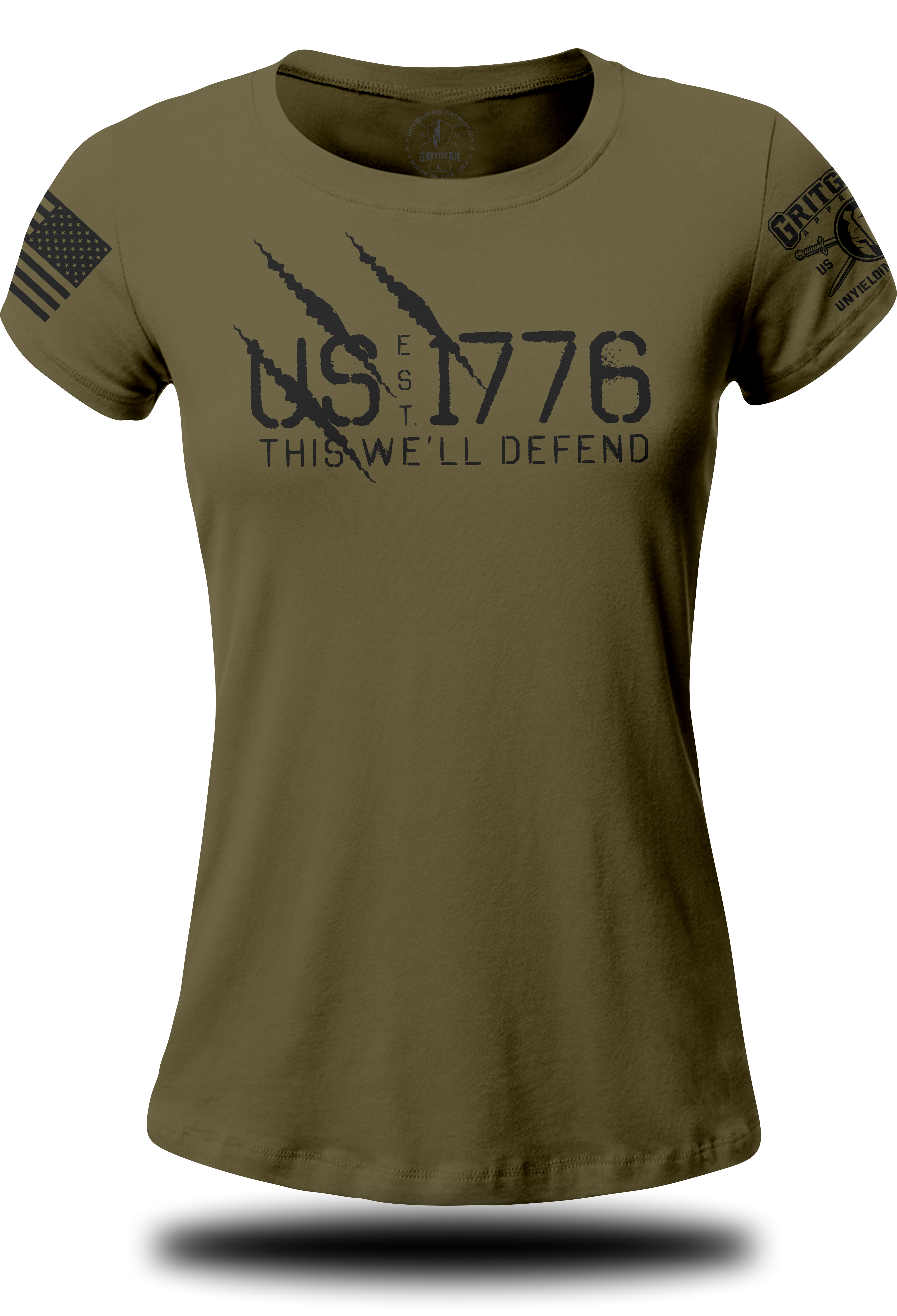 US EST 1776 Defend T-Shirt | Grit Gear Apparel