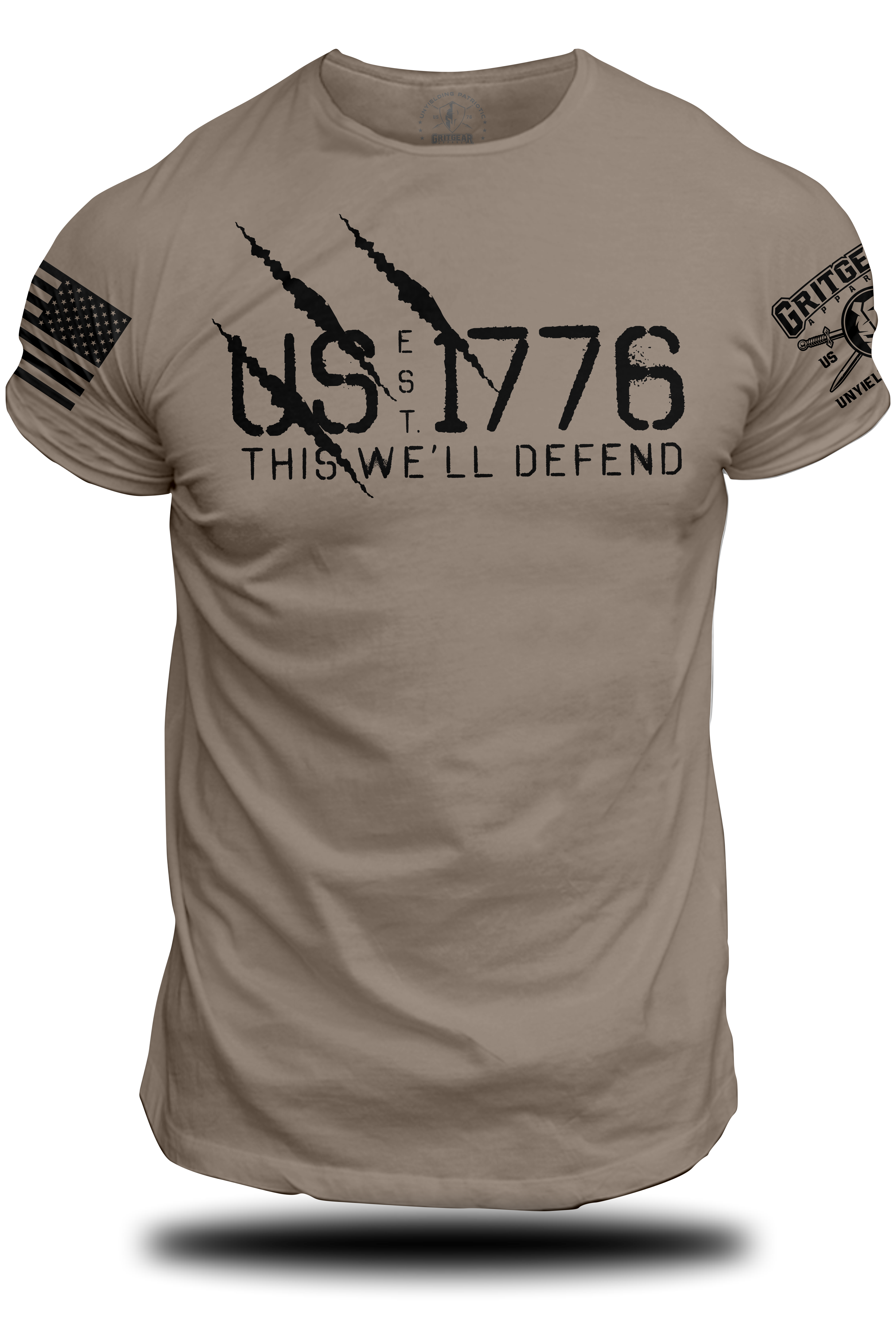 US EST 1776 Defend T-Shirt | Grit Gear Apparel