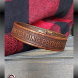 Unyielding Patriotic Leather Bracelet Cuff
