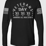 Veterans Day 11.11.11 Ryan Weaver LONG SLEEVE T-shirt | Grit Gear Apparel