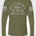 Veterans Day 11.11.11 Ryan Weaver LONG SLEEVE T-shirt | Grit Gear Apparel