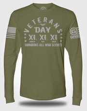 Veterans Day 11.11.11 Ryan Weaver LONG SLEEVE T-shirt | Grit Gear Apparel