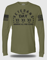 Veterans Day 11.11.11 Ryan Weaver LONG SLEEVE T-shirt | Grit Gear Apparel