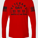 Veterans Day 11.11.11 Ryan Weaver LONG SLEEVE T-shirt | Grit Gear Apparel