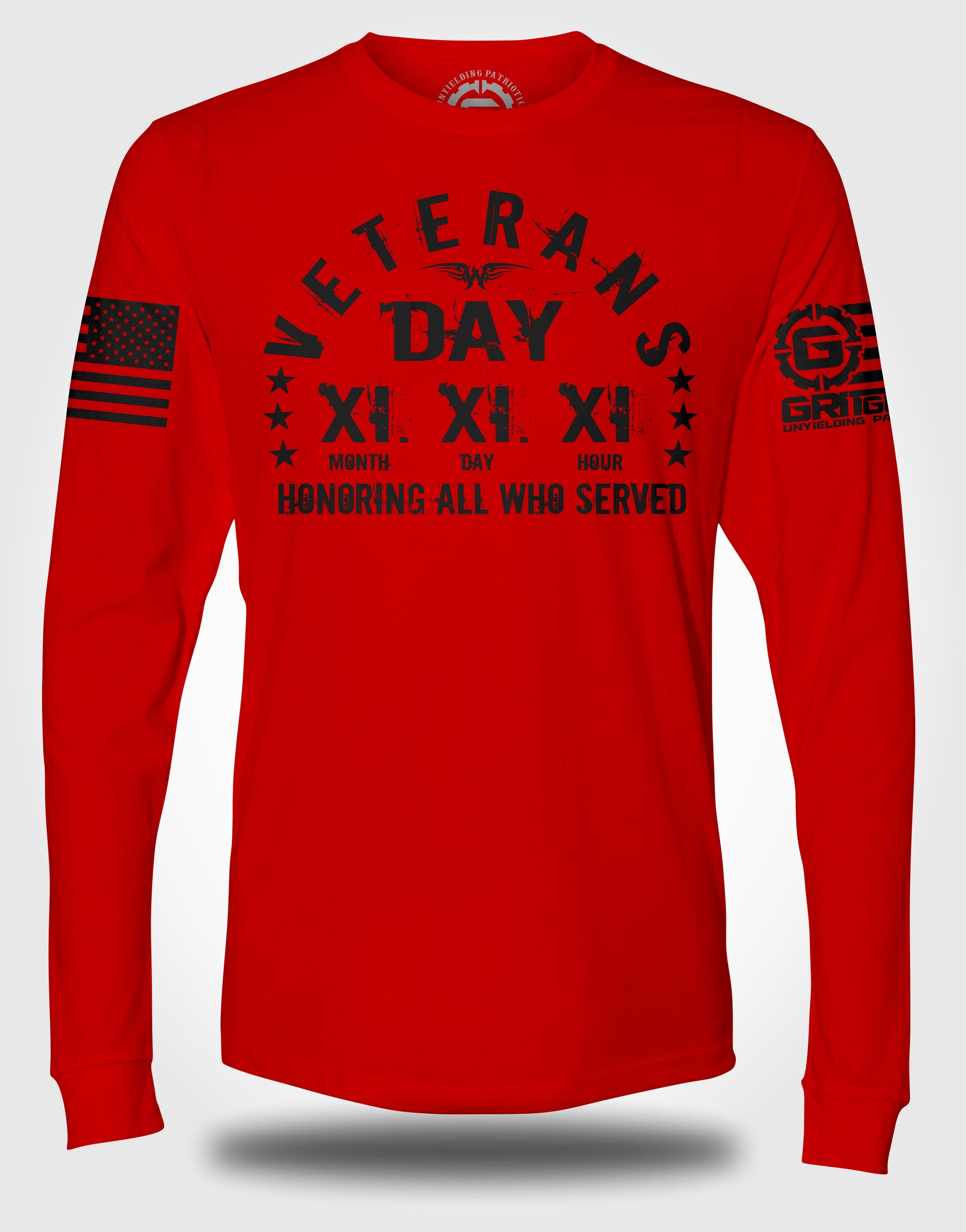 Veterans Day 11.11.11 Ryan Weaver LONG SLEEVE T-shirt | Grit Gear Apparel