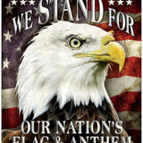 We Stand for Our Flag Tin Sign | Grit Gear Apparel®