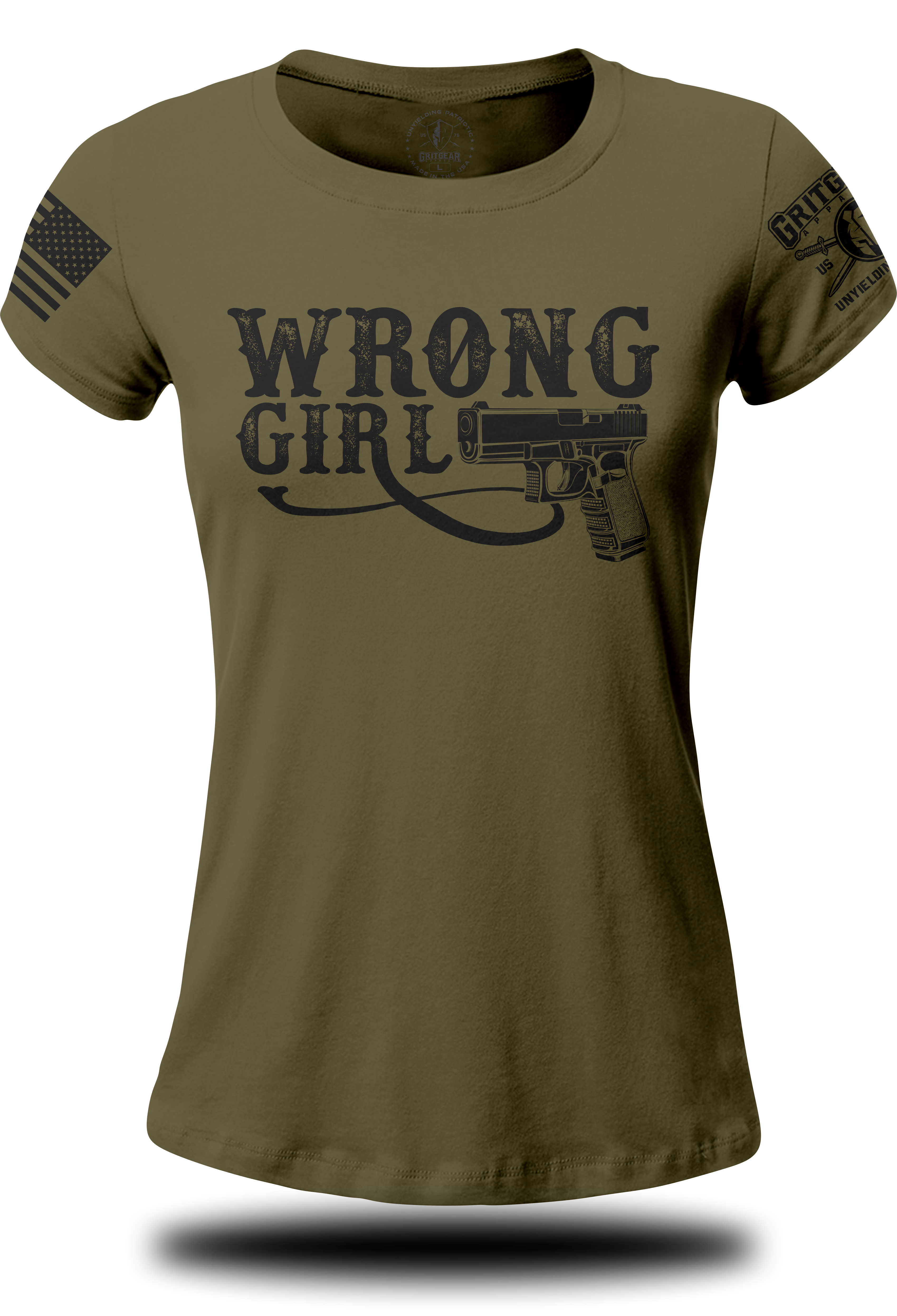 Wrong Girl With Glock T-shirt | Grit Gear Apparel
