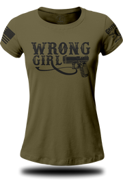 Wrong Girl With Glock T-shirt | Grit Gear Apparel