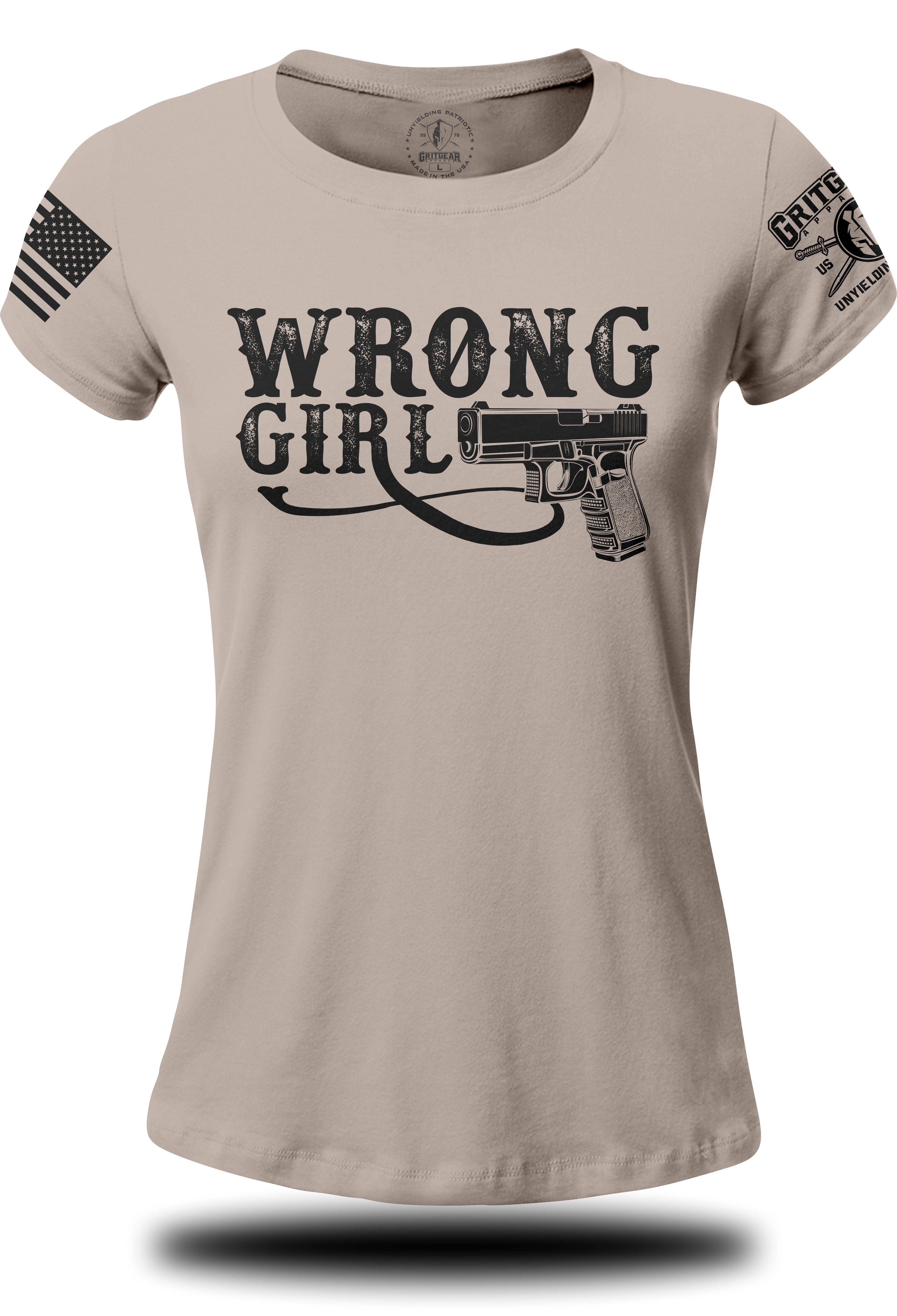Wrong Girl With Glock T-shirt | Grit Gear Apparel