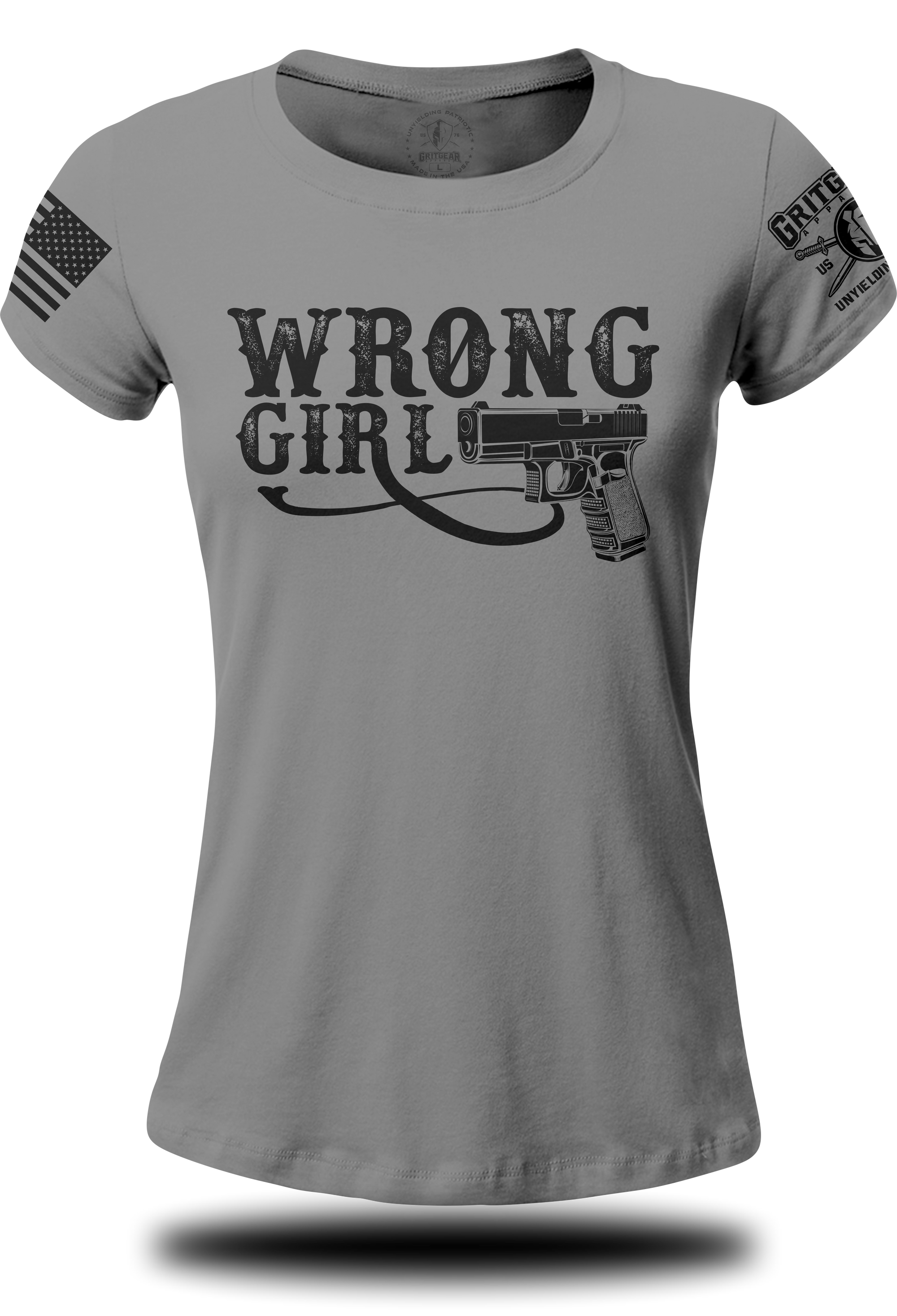 Wrong Girl With Glock T-shirt | Grit Gear Apparel