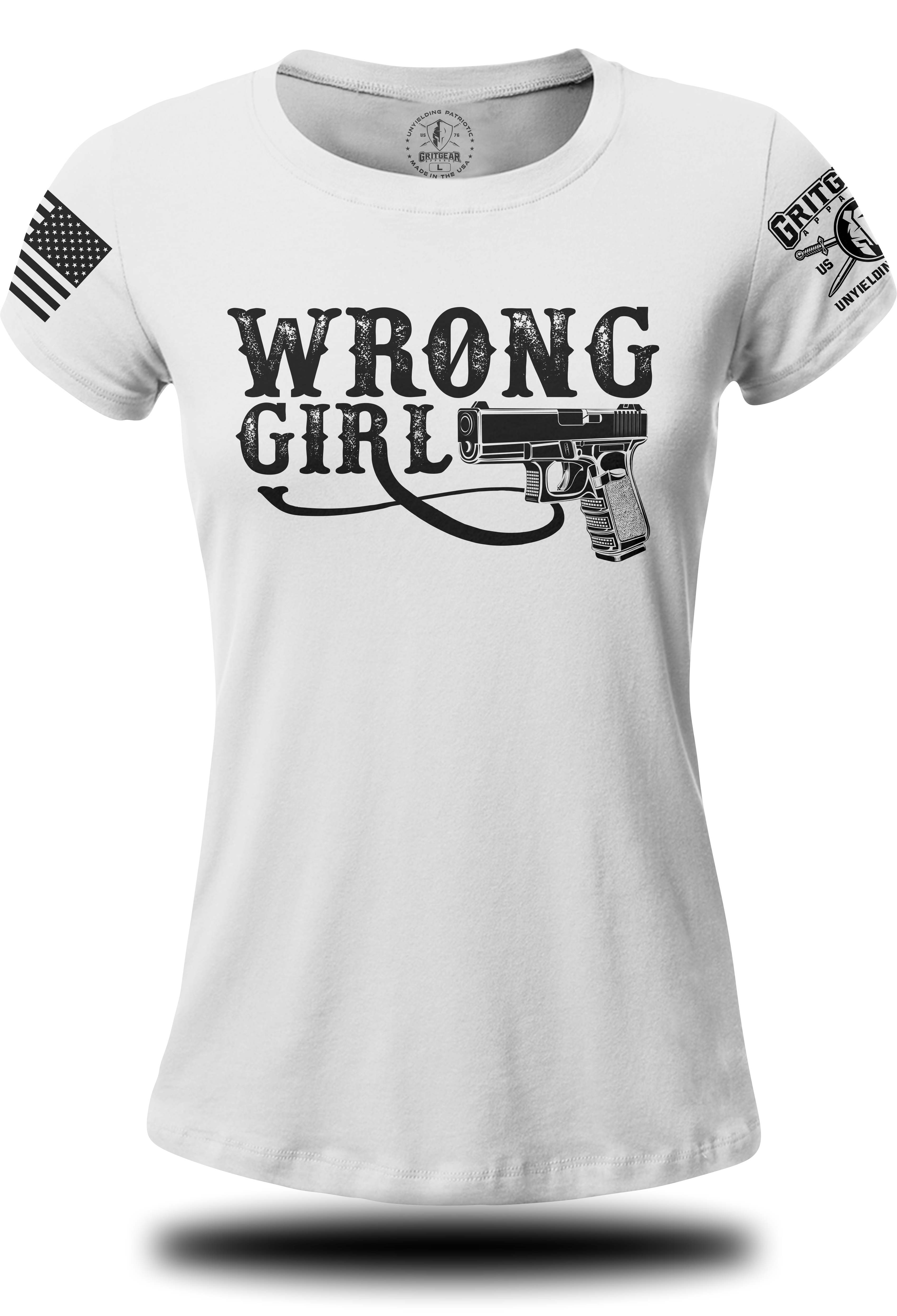 Wrong Girl With Glock T-shirt | Grit Gear Apparel