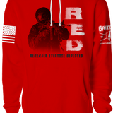 Fighting Soldier RED Hoodie | Grit Gear Apparel ®