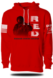 Fighting Soldier RED Hoodie | Grit Gear Apparel ®