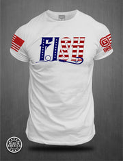 Ryan Weaver FISH Stars and Stripes T-shirt | Grit Gear Apparel