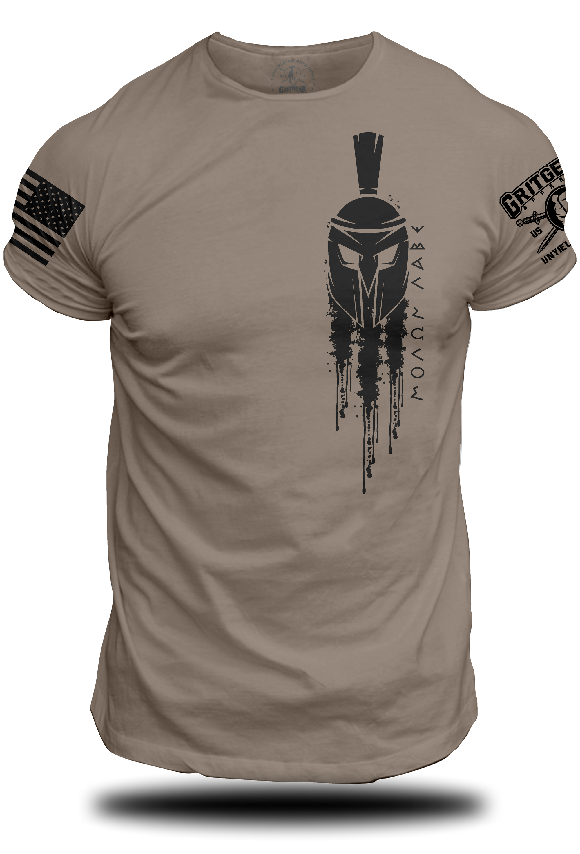 Molon Labe Helmet Side T-shirt | Grit Gear Apparel ®