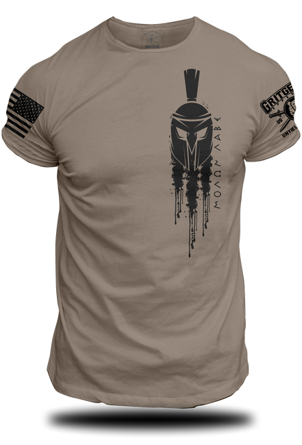 Molon Labe Helmet Side T-shirt | Grit Gear Apparel ®